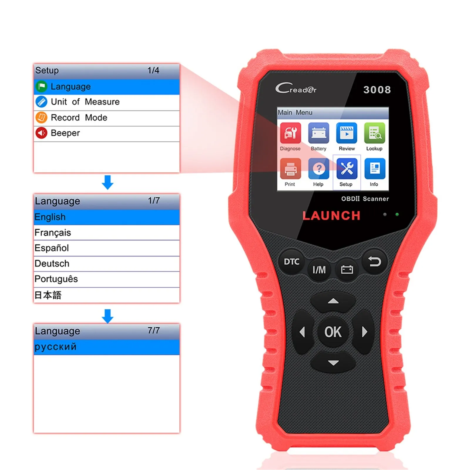 CR3008 Car Code Reader Engine Scanner Obd2 Auto Car Fault
