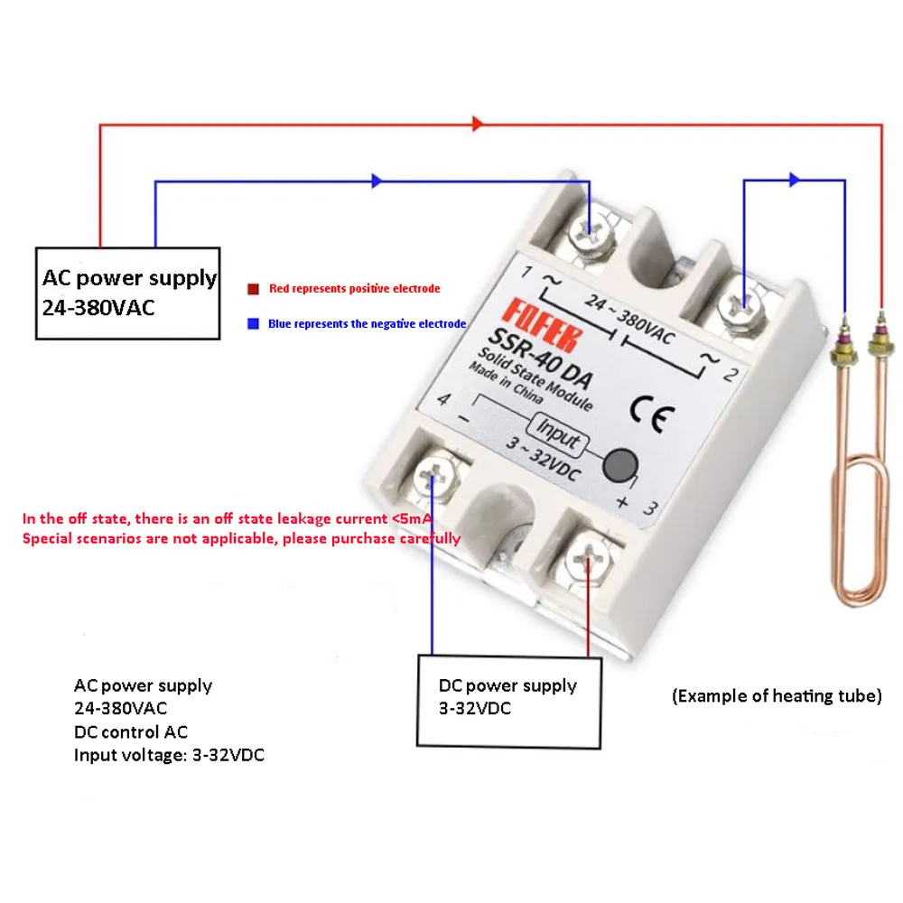 DC to AC SSR-100DA Solid State Relay Module 3-32VDC/24-380VAC 100A