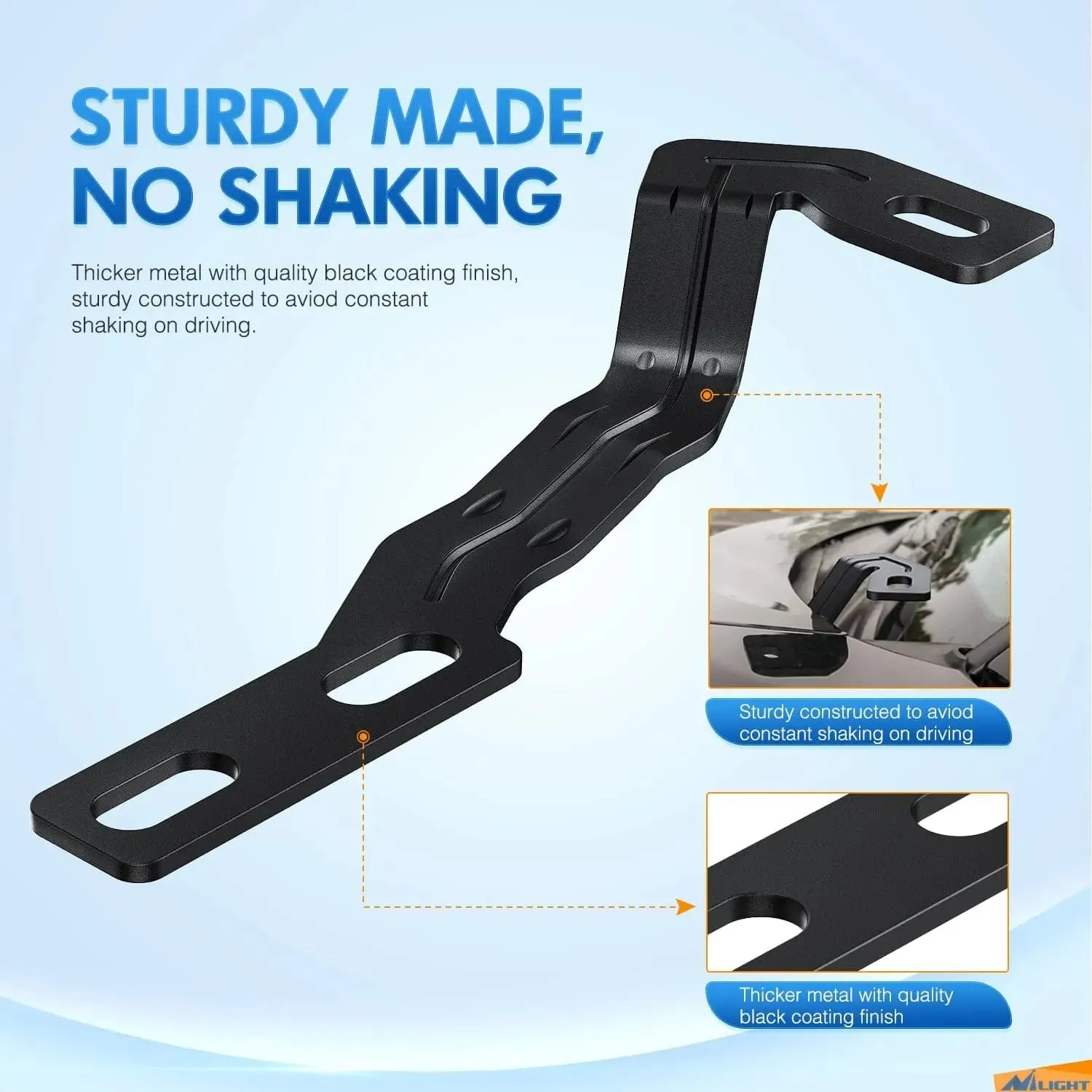 Ditch Light Hood Mounts For 2016-2020 3rd Gen Toyota Tacoma