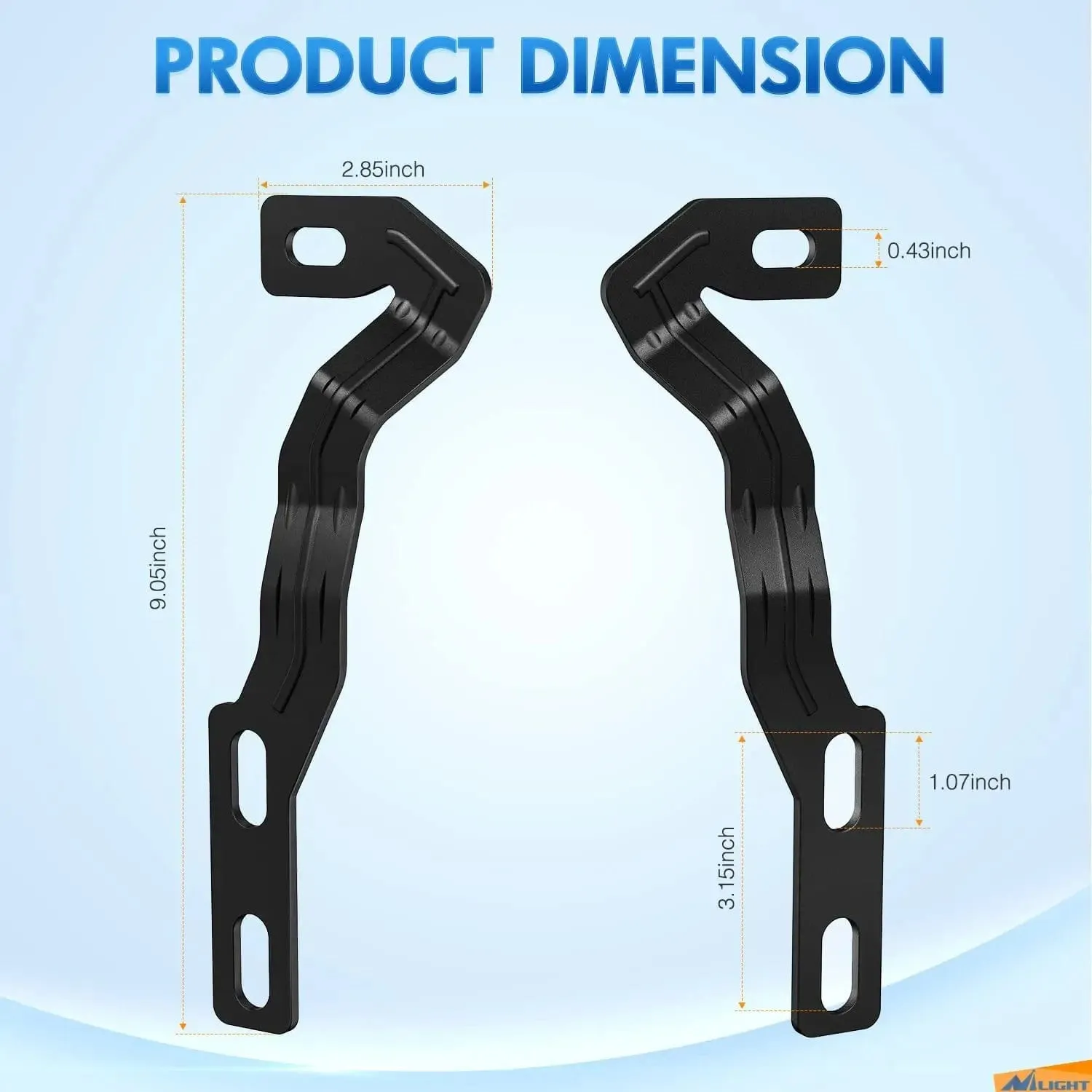 Ditch Light Hood Mounts For 2016-2020 3rd Gen Toyota Tacoma