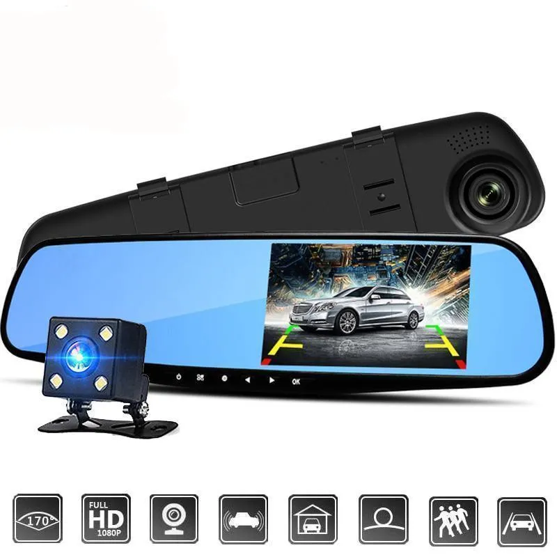Dual Lens Dash Cam Vehicle Front Rear HD 1080P Video Recorder