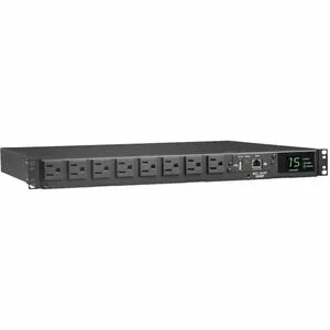 Eaton Tripp Lite Series 1.44kW 120V Single-Phase ATS/Monitored PDU - 8 NEMA 5-15R Outlets, Dual 5-15P Inputs, 12 ft. Cords, 1U, TAA