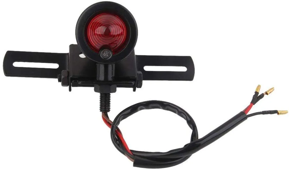 Electomania Motorcycle Brake Signal LED Light Tail Brake Light License Plate Holder (Large)