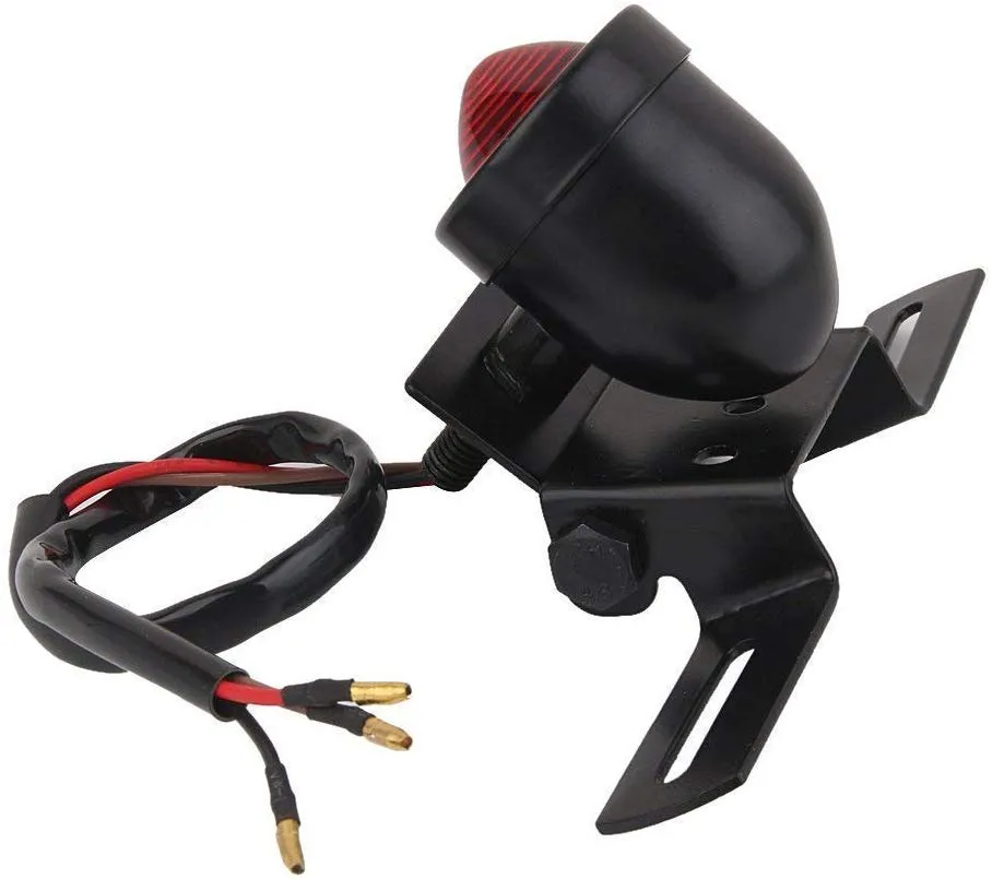 Electomania Motorcycle Brake Signal LED Light Tail Brake Light License Plate Holder (Large)
