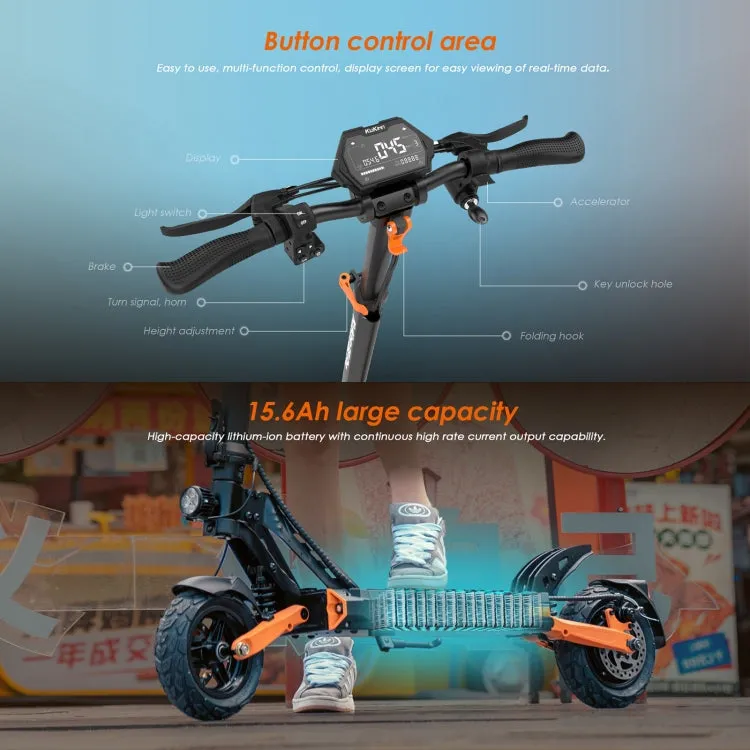 [EU Warehouse] Kukirin G2 Pro 600W Three-speed Folding Electric Offroad Scooter with 8.5 inch Tires & LCD Display(Black)