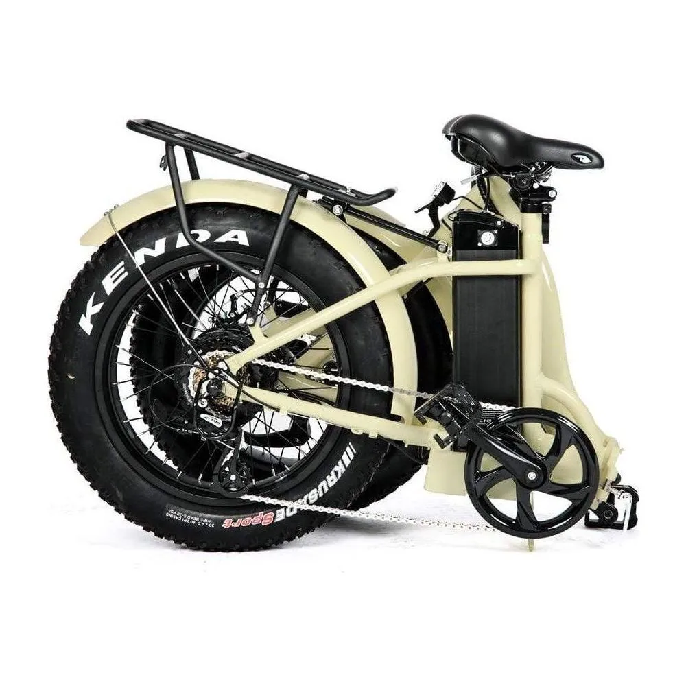 EUNORAU, E-Fat-Step, Foldable, Step-Thru, 20" Fat Tire Electric Bike - 500 Watt, 48V