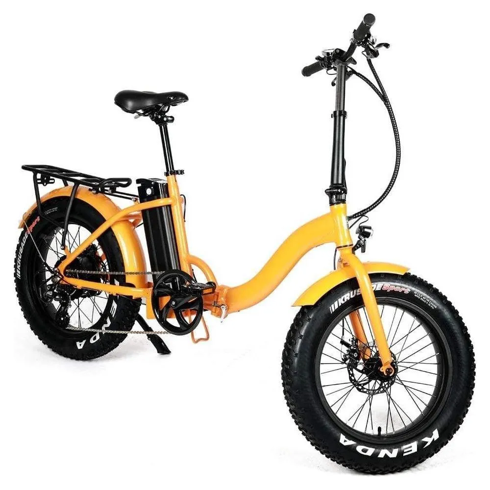 EUNORAU, E-Fat-Step, Foldable, Step-Thru, 20" Fat Tire Electric Bike - 500 Watt, 48V