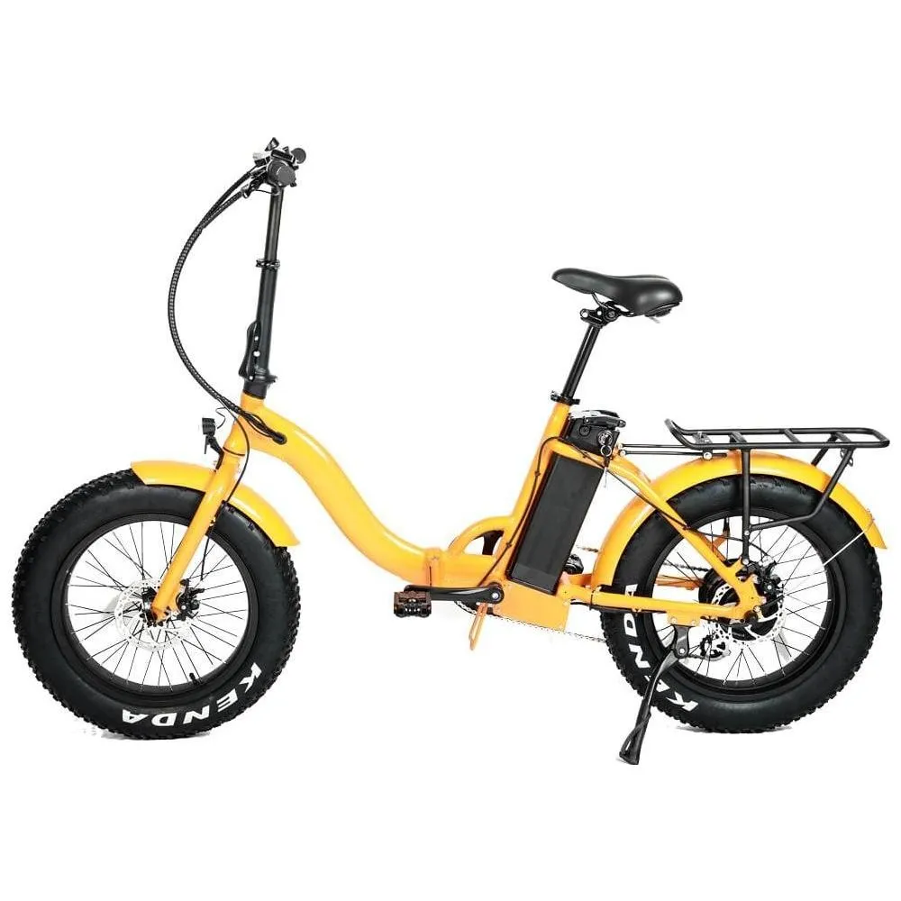 EUNORAU, E-Fat-Step, Foldable, Step-Thru, 20" Fat Tire Electric Bike - 500 Watt, 48V