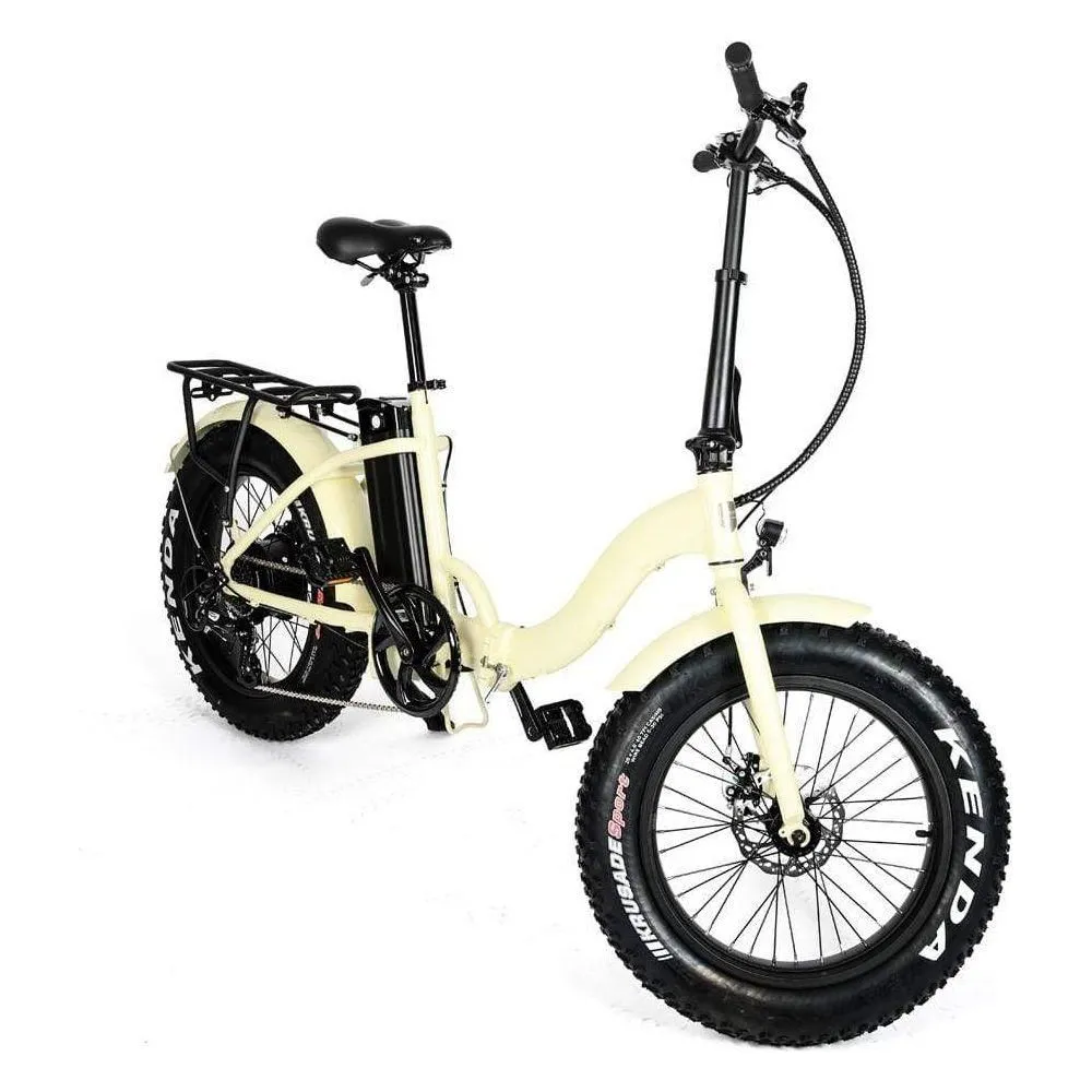 EUNORAU, E-Fat-Step, Foldable, Step-Thru, 20" Fat Tire Electric Bike - 500 Watt, 48V