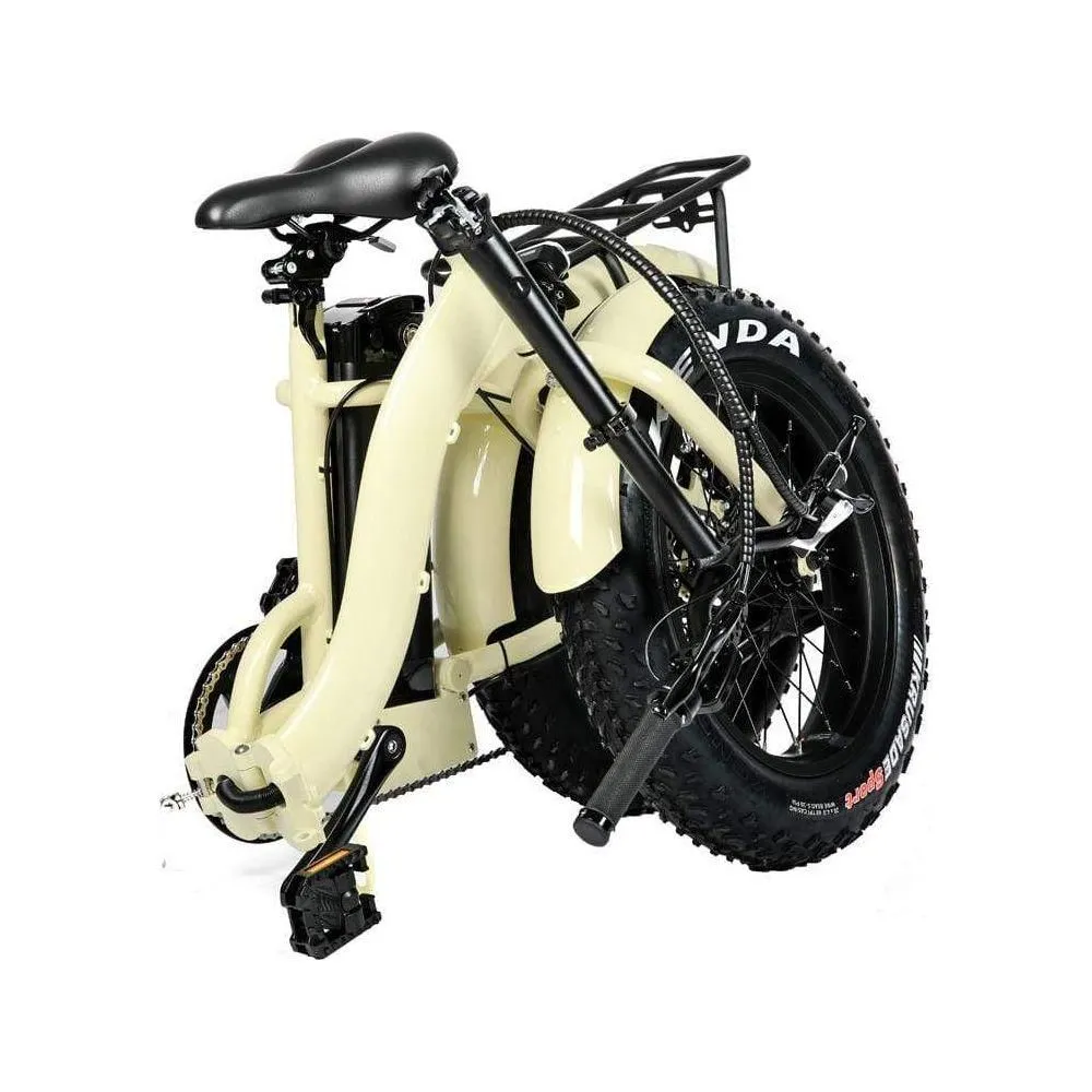 EUNORAU, E-Fat-Step, Foldable, Step-Thru, 20" Fat Tire Electric Bike - 500 Watt, 48V