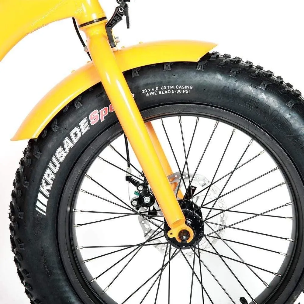 EUNORAU, E-Fat-Step, Foldable, Step-Thru, 20" Fat Tire Electric Bike - 500 Watt, 48V