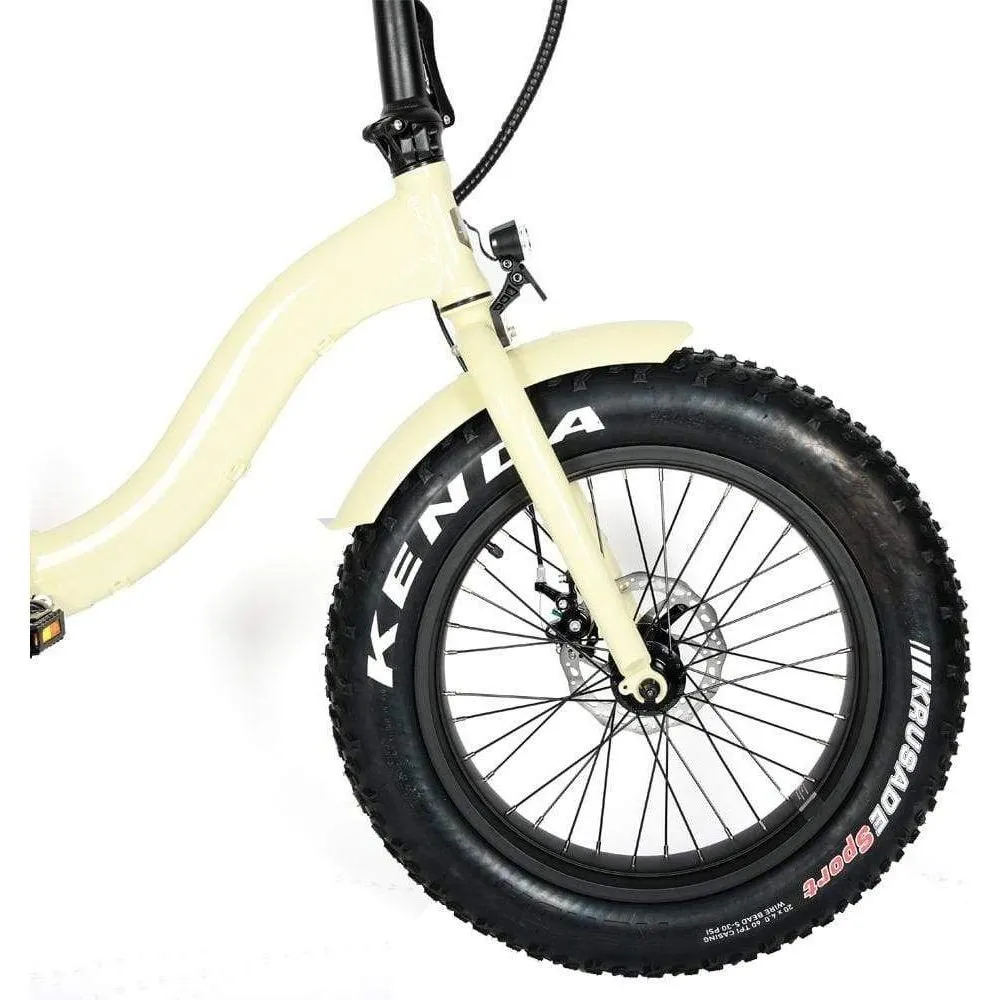 EUNORAU, E-Fat-Step, Foldable, Step-Thru, 20" Fat Tire Electric Bike - 500 Watt, 48V