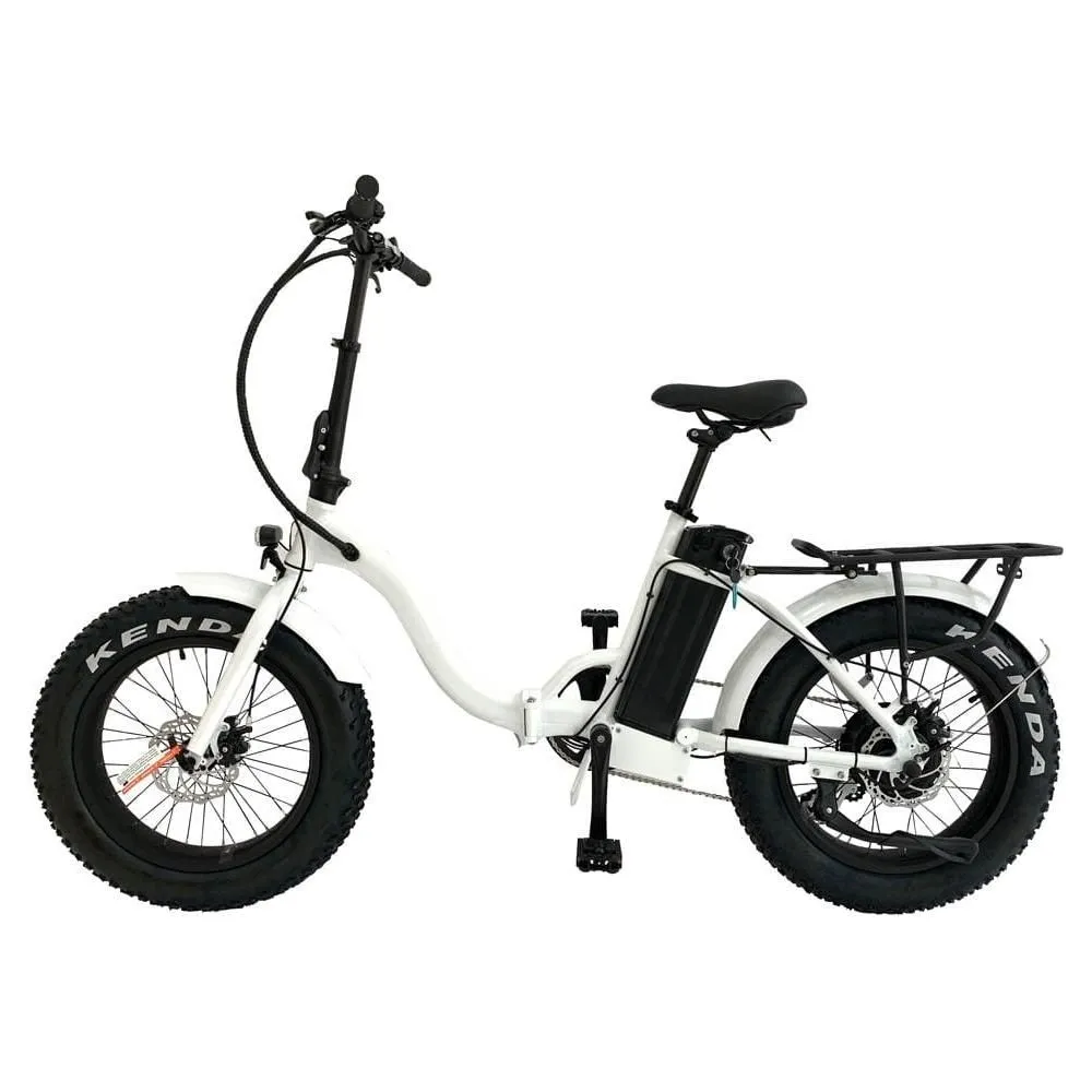 EUNORAU, E-Fat-Step, Foldable, Step-Thru, 20" Fat Tire Electric Bike - 500 Watt, 48V