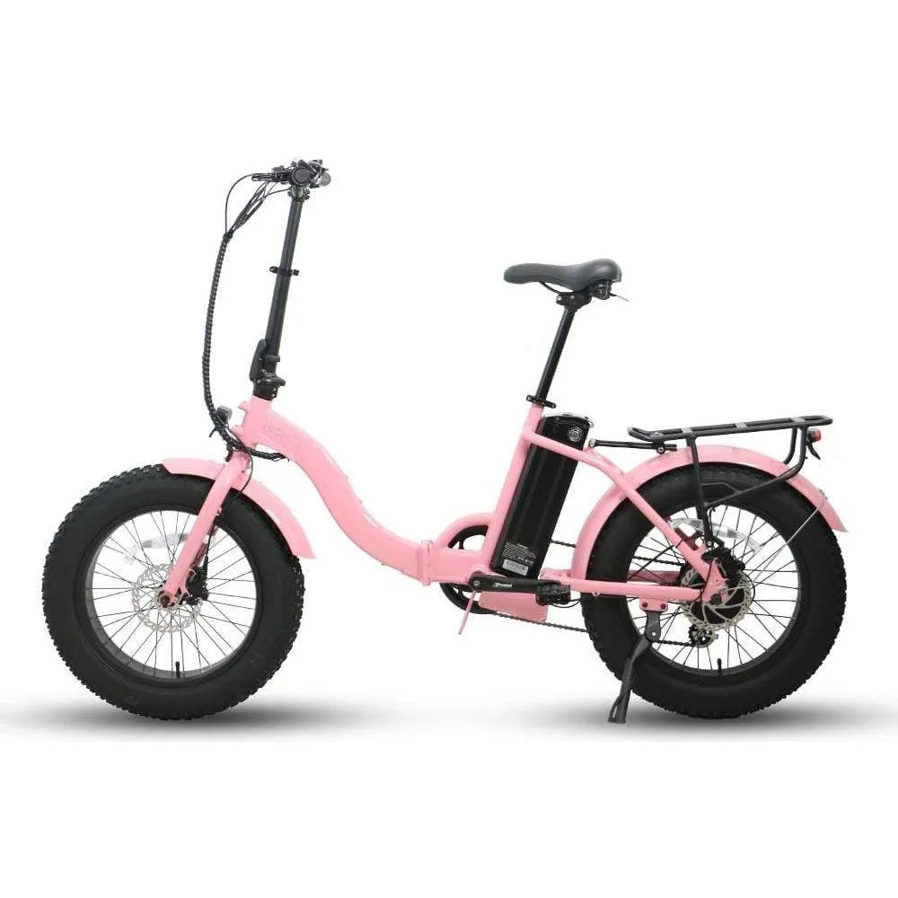 EUNORAU, E-Fat-Step, Foldable, Step-Thru, 20" Fat Tire Electric Bike - 500 Watt, 48V