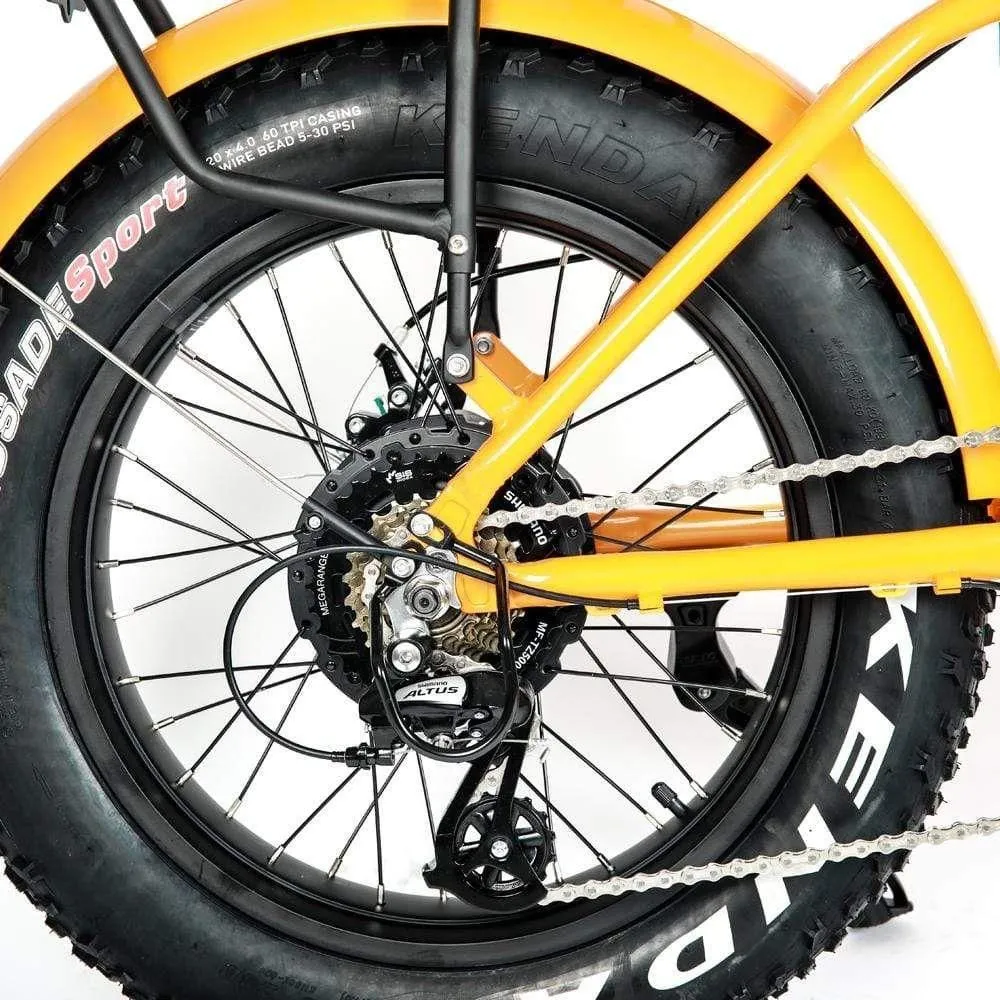 EUNORAU, E-Fat-Step, Foldable, Step-Thru, 20" Fat Tire Electric Bike - 500 Watt, 48V