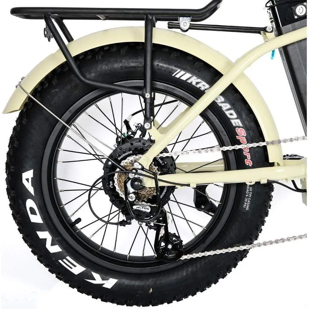 EUNORAU, E-Fat-Step, Foldable, Step-Thru, 20" Fat Tire Electric Bike - 500 Watt, 48V