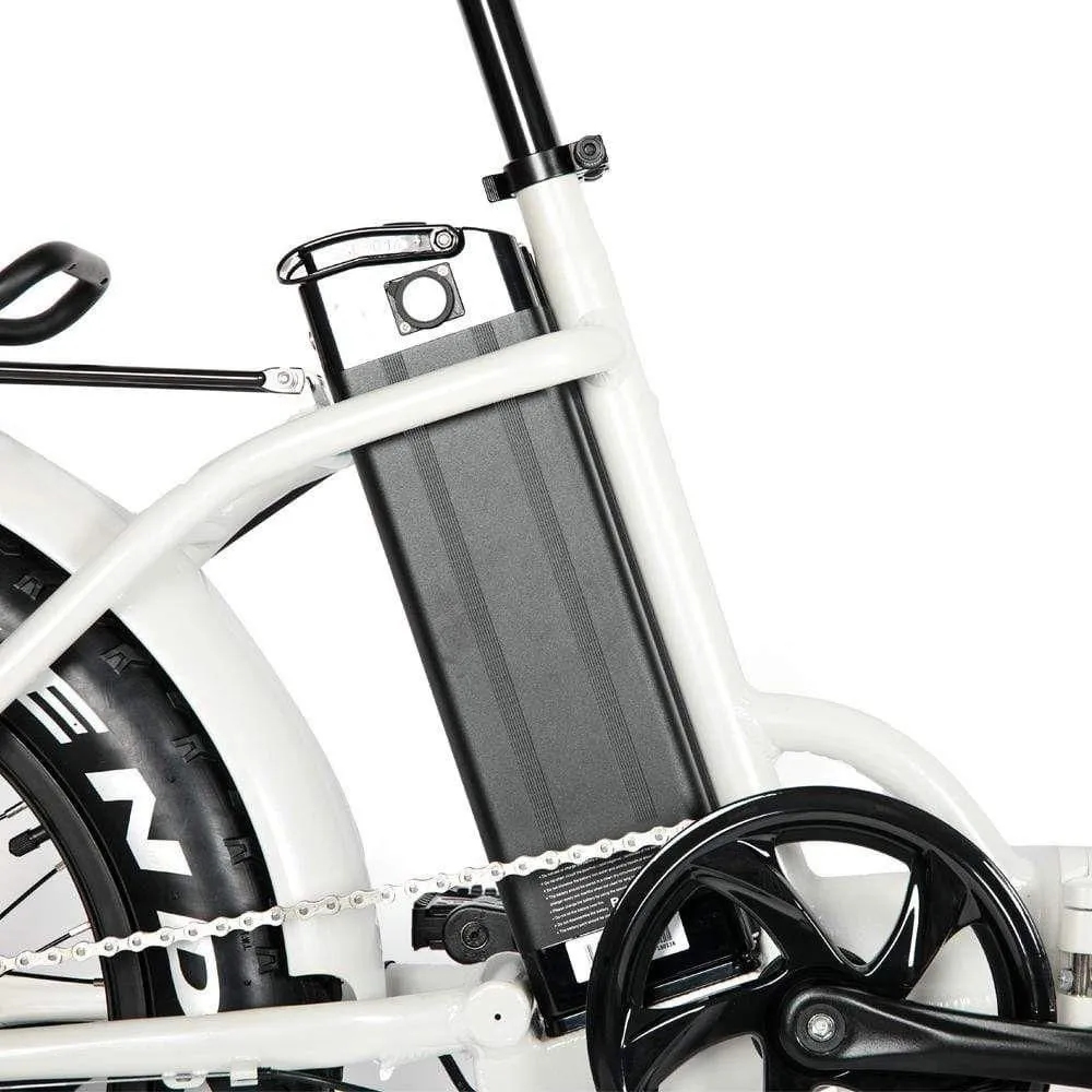 EUNORAU, E-Fat-Step, Foldable, Step-Thru, 20" Fat Tire Electric Bike - 500 Watt, 48V