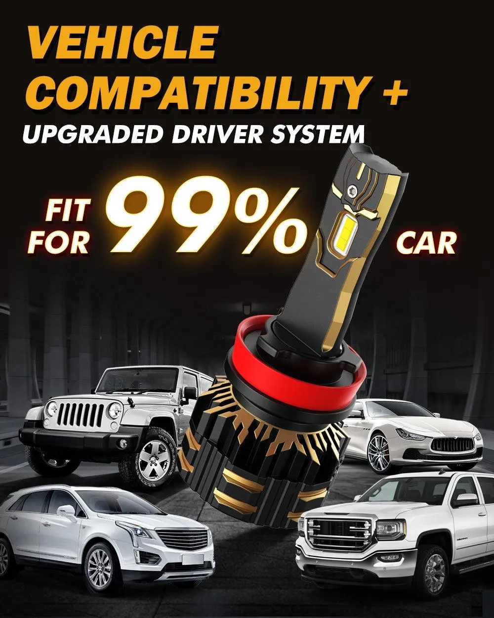 For 2007-2013 Toyota Tundra 9005 H11 LED Headlight Bulbs Bundle