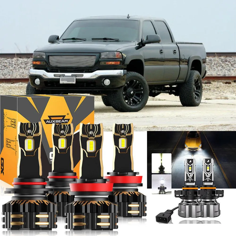 For 2007-2014 GMC Sierra 2500 HD 9005 H11 LED Headlight Bulbs Bundle