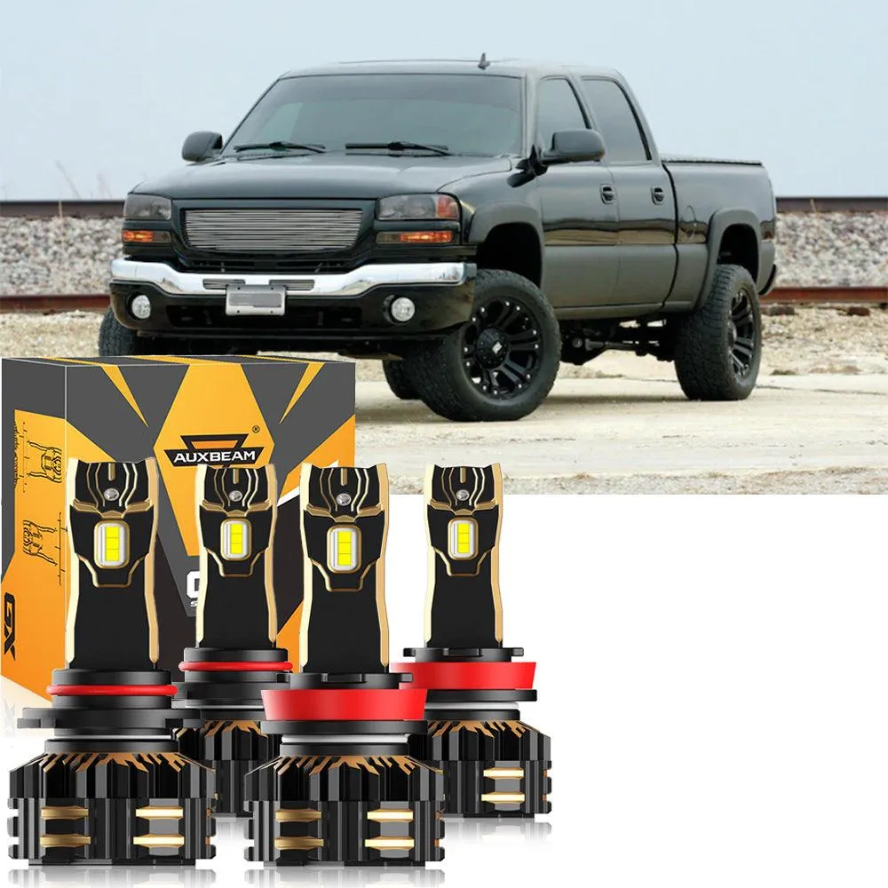 For 2007-2014 GMC Sierra 2500 HD 9005 H11 LED Headlight Bulbs Bundle