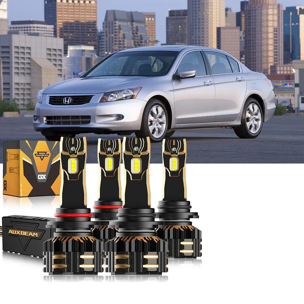 For 2008-2012 Honda Accord 9005 H11 9006 LED Headlight Bulbs Bundle