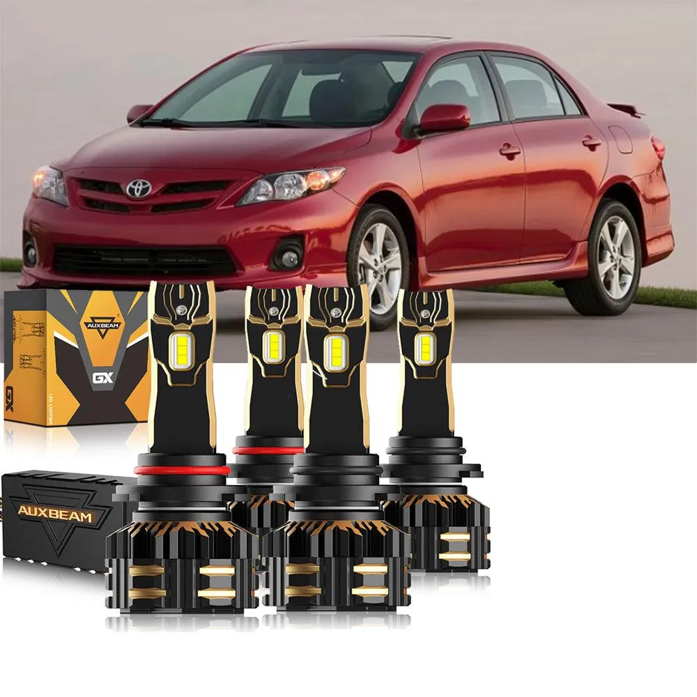 For 2009-2013 Toyota Corolla 9005 9006 LED Headlight Bulbs Bundle