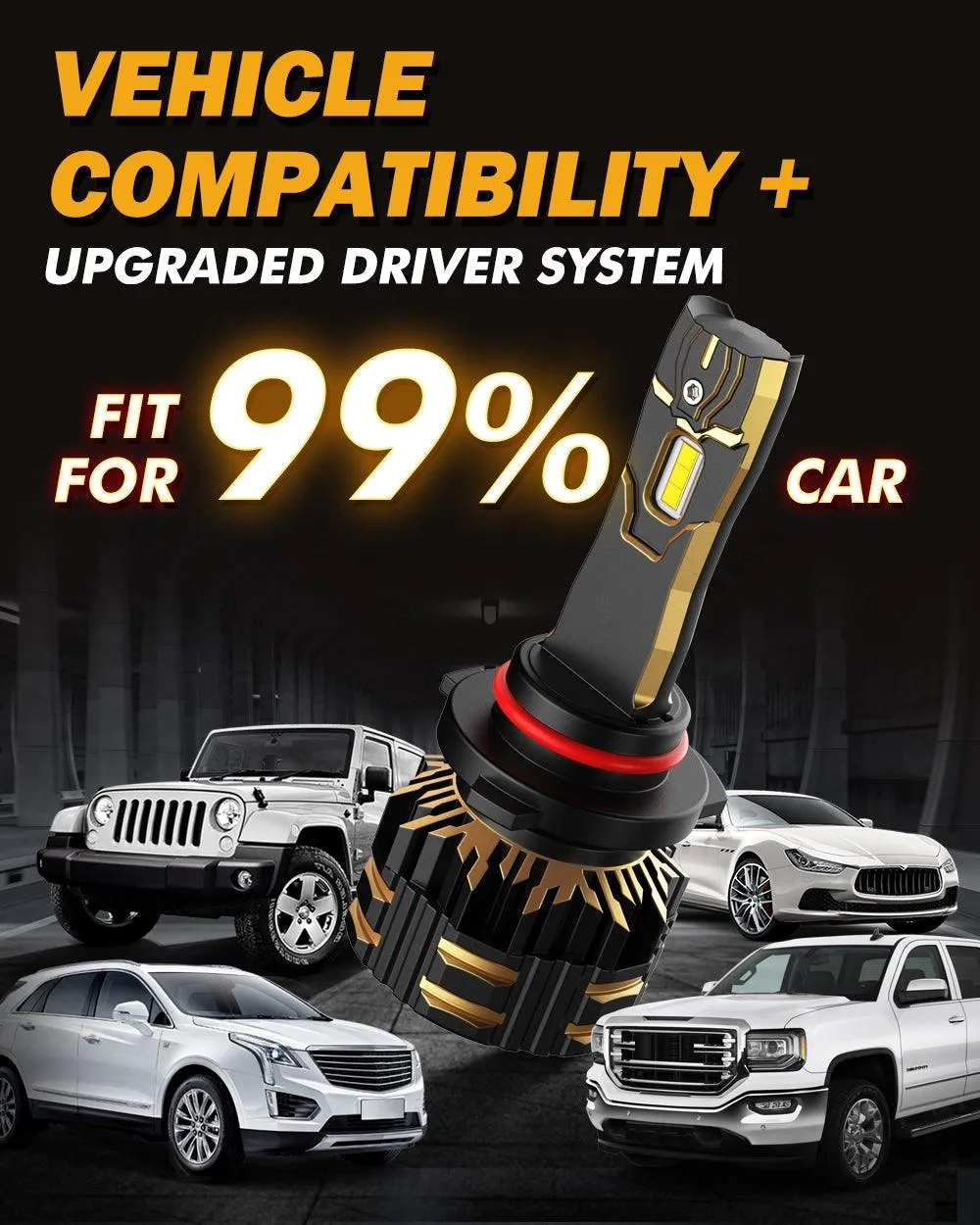 For 2010-2020 Toyota 4Runner 9005 H11 LED Headlight Bulbs Bundle
