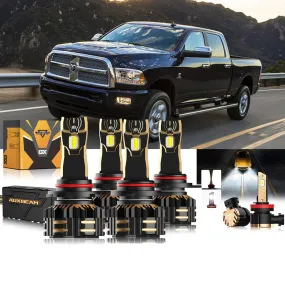 For 2013-2015 Ram 2500 (with projector-type headlights) 9005 9012 LED Headlight Bulbs Bundle