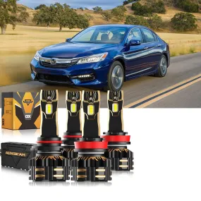 For 2016-2017 Honda Accord 9005 H11 LED Headlight Bulbs Bundle
