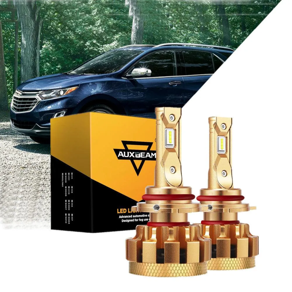 For 2018-2019 Chevrolet Equinox 9012 F-16 Plus Series Automotive Grade 14000LM LED Light Bulbs High Low Beam Bundle