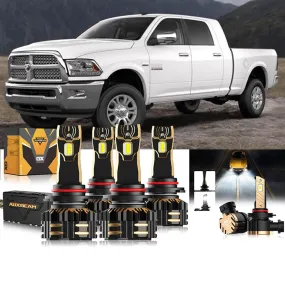 For 2018-2019 Ram 2500 (with projector-type headlights) 9005 9005 LED Headlights Bulbs Bundle