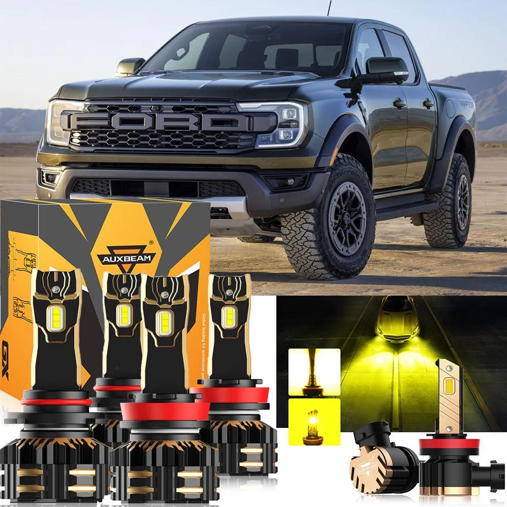 For 2019 Ford Ranger 9005 H11 LED Headlight Bulbs Bundle