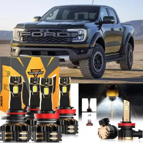 For 2019 Ford Ranger 9005 H11 LED Headlight Bulbs Bundle