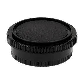 Fotodiox Camera Body & Rear Lens Cap Set for All Canon FD/FL Compatible Cameras & Lenses - Black