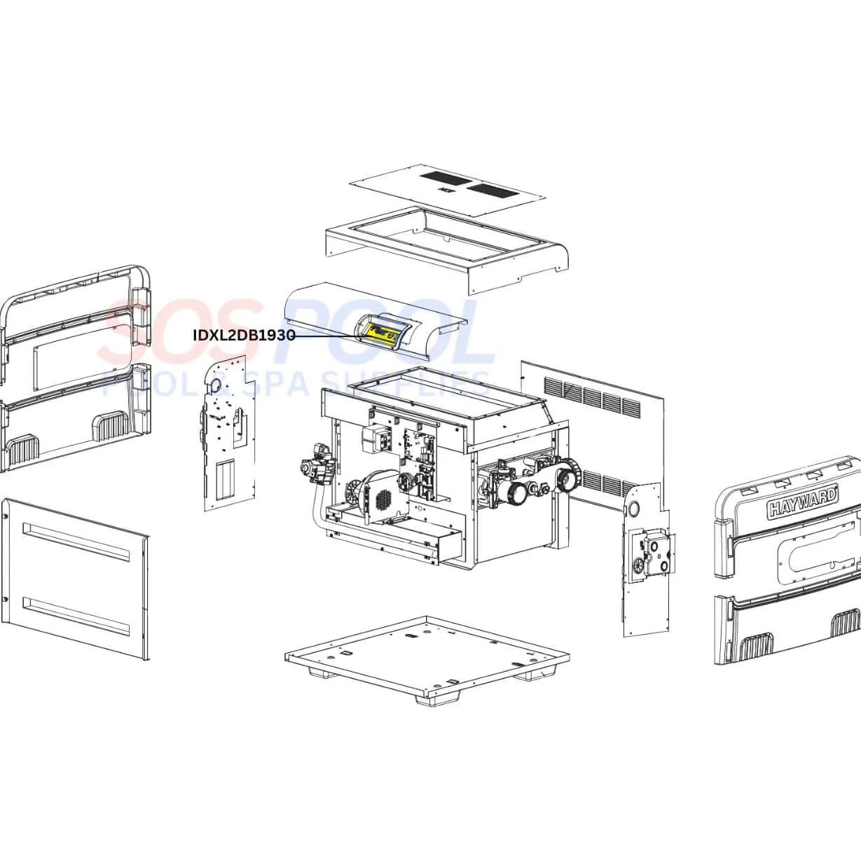 Hayward Display Board For Induced Draft IDL2 Heaters | IDXL2DB1930