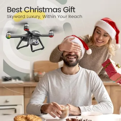 Holy Stone HS700E FAA Certification Completed Drones with Camera for Adults 4K EIS, GPS RC Quadcopter FPV Drone with 5G WiFi Transmission, Brushless Motors, Auto Return, Follow Me, Carrying Case
