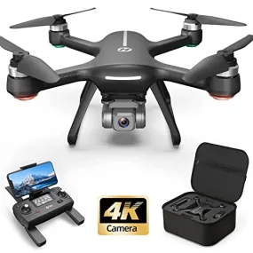 Holy Stone HS700E FAA Certification Completed Drones with Camera for Adults 4K EIS, GPS RC Quadcopter FPV Drone with 5G WiFi Transmission, Brushless Motors, Auto Return, Follow Me, Carrying Case
