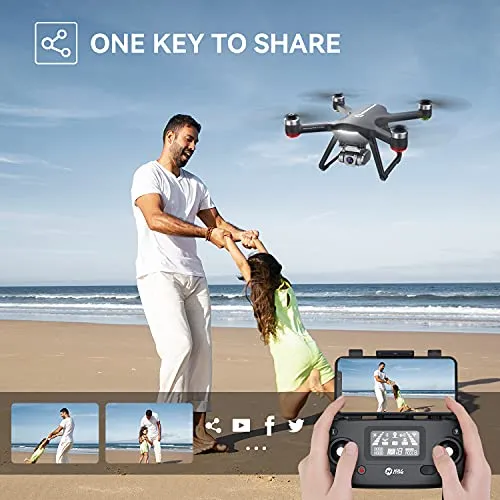 Holy Stone HS700E FAA Certification Completed Drones with Camera for Adults 4K EIS, GPS RC Quadcopter FPV Drone with 5G WiFi Transmission, Brushless Motors, Auto Return, Follow Me, Carrying Case