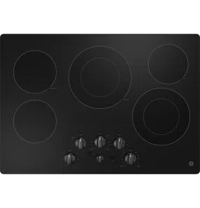 JEP5030DTBB GE® 30" Built-In knob Control Electric Cooktop