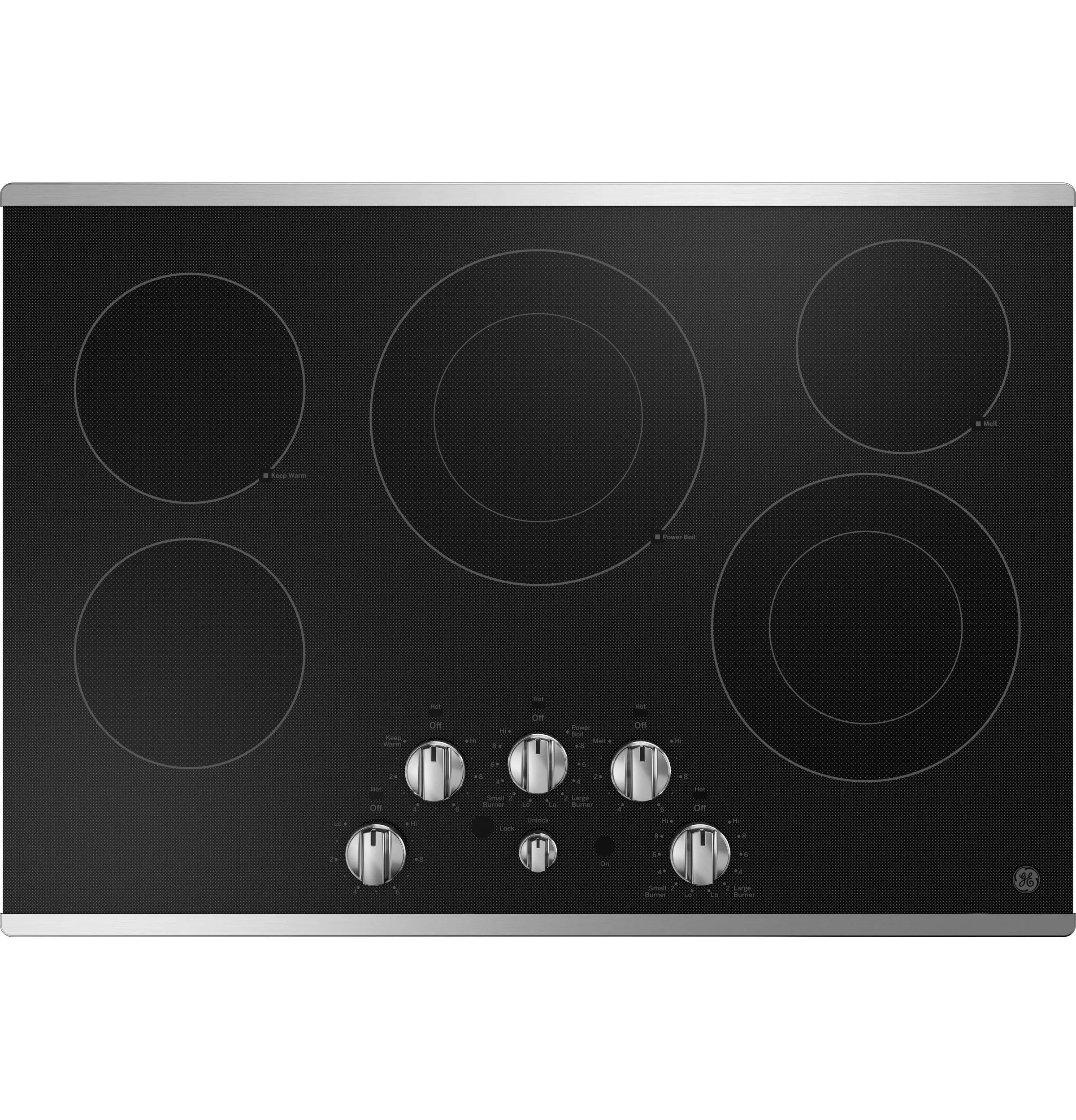 JEP5030STSS GE® 30" Built-In knob Control Electric Cooktop