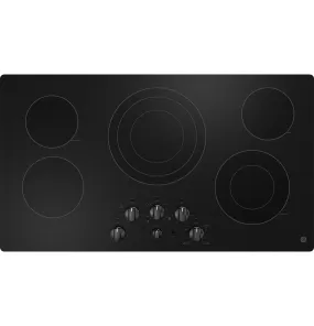 JEP5036DTBB GE® 36" Built-In Knob Control Electric Cooktop