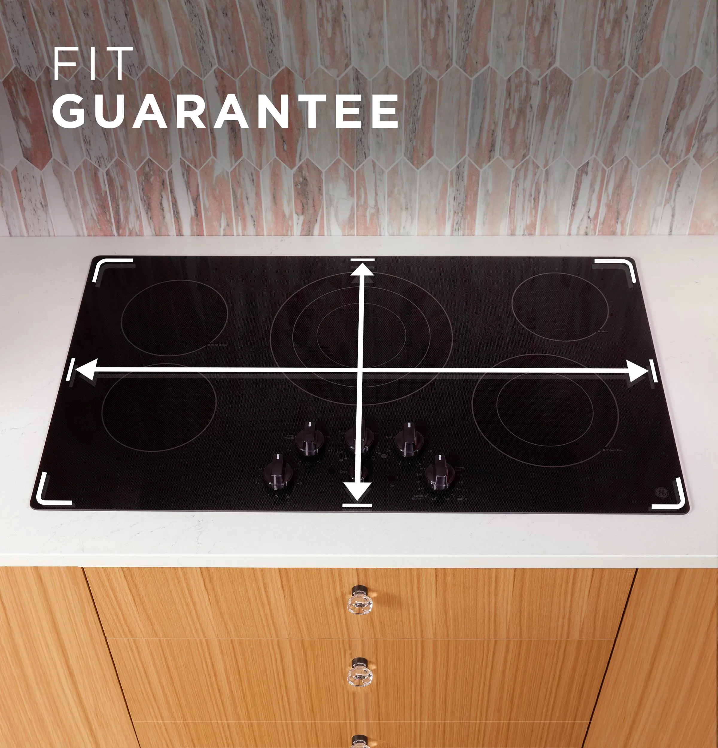 JEP5036STSS GE® 36" Built-In Knob Control Electric Cooktop