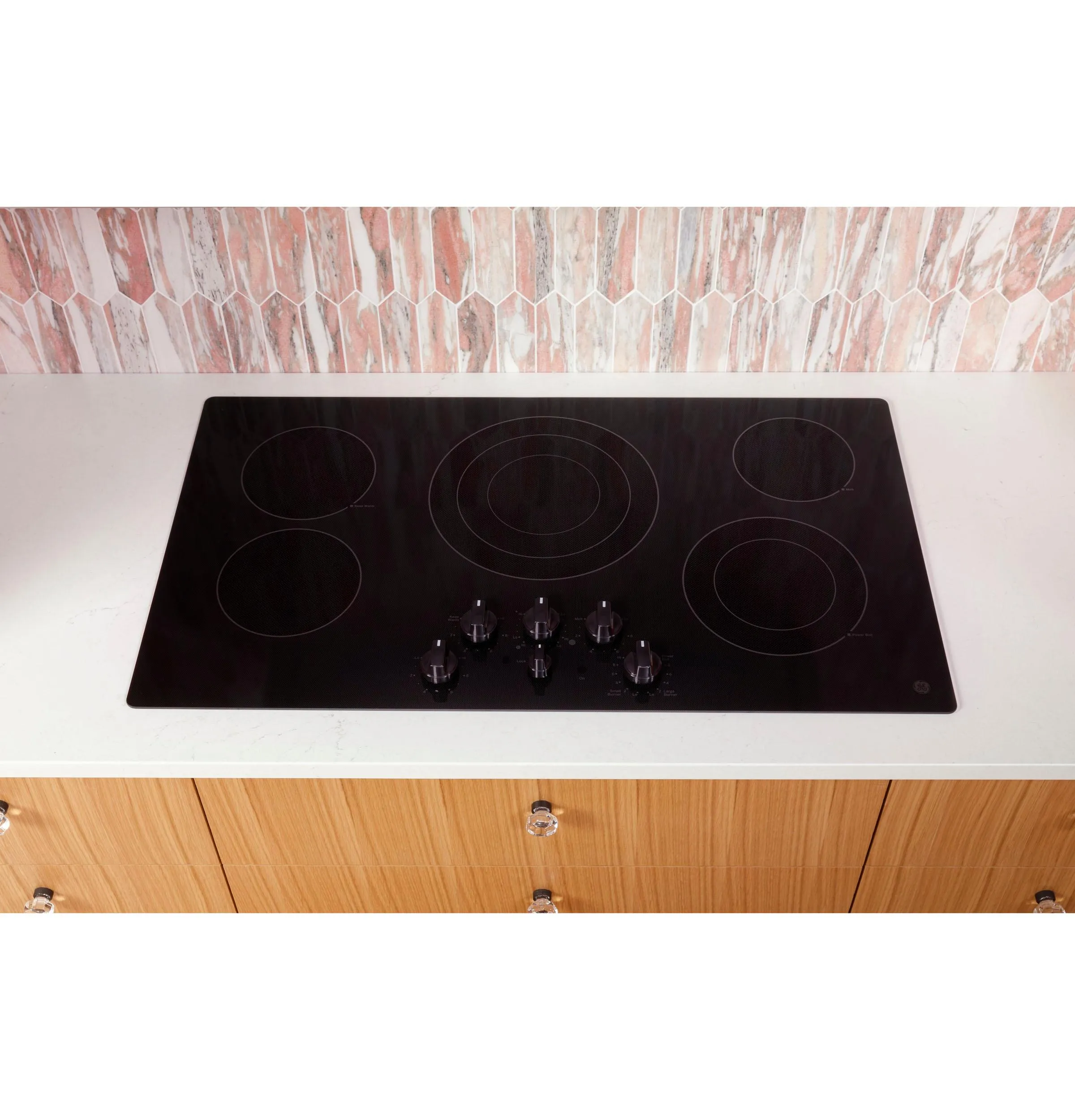 JEP5036STSS GE® 36" Built-In Knob Control Electric Cooktop