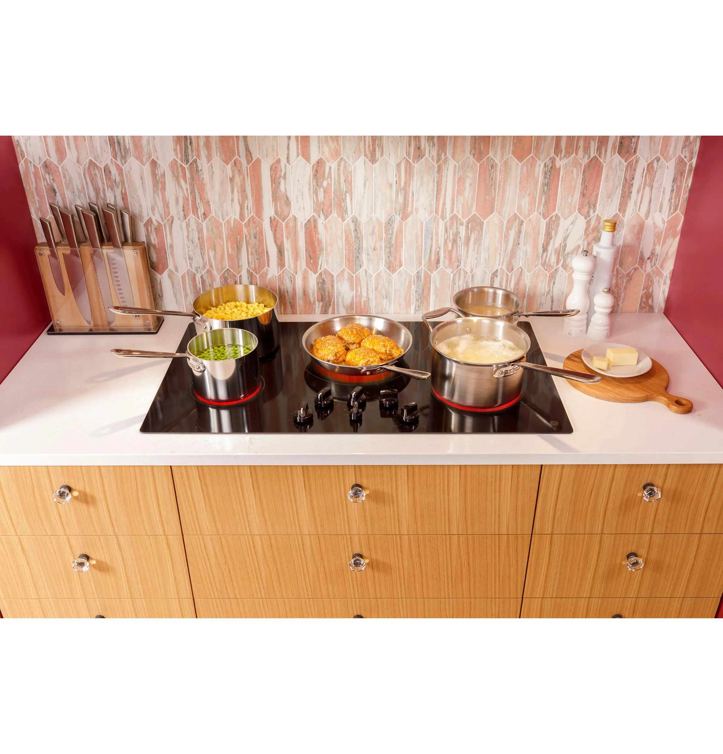 JEP5036STSS GE® 36" Built-In Knob Control Electric Cooktop