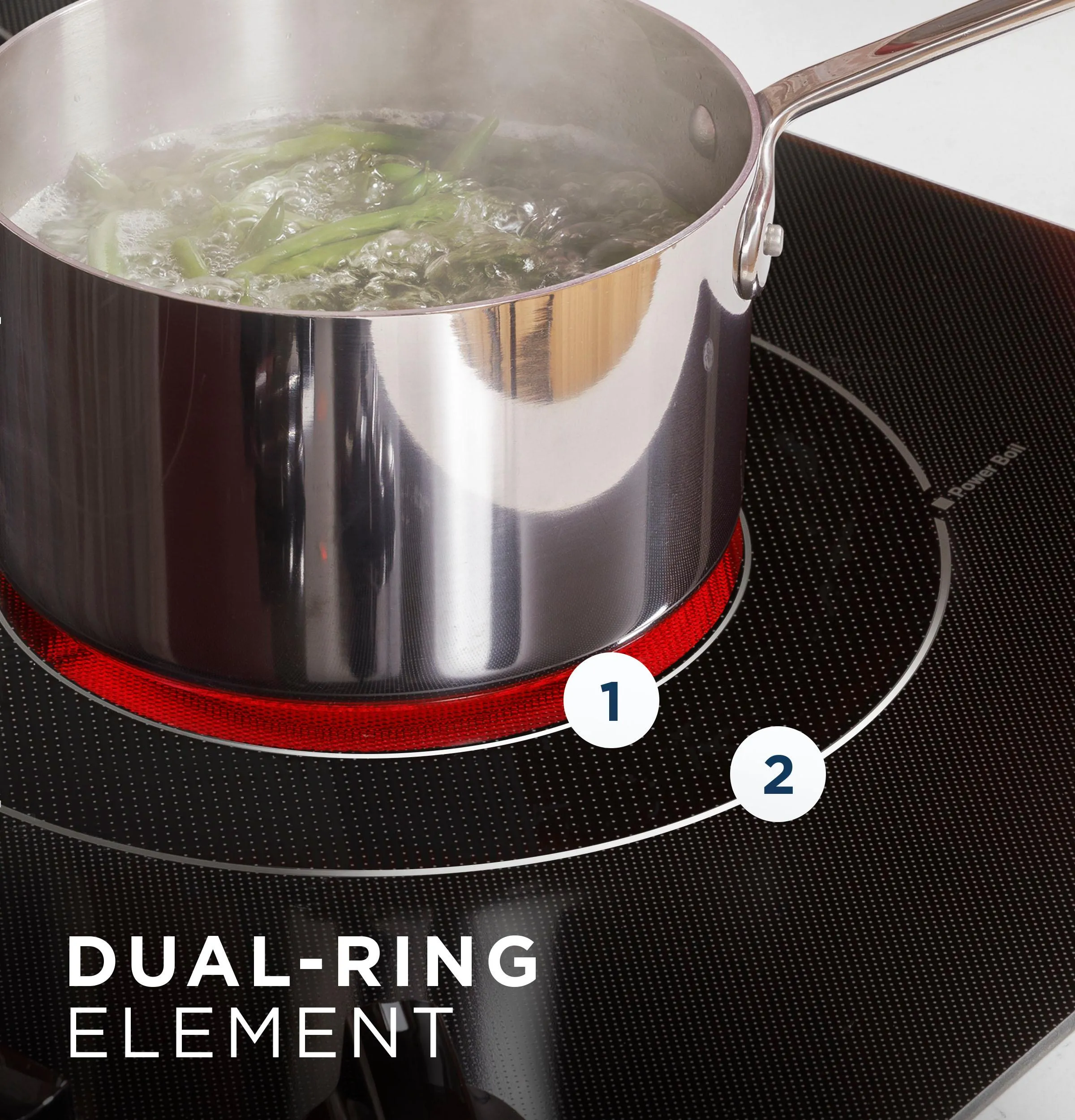JEP5036STSS GE® 36" Built-In Knob Control Electric Cooktop