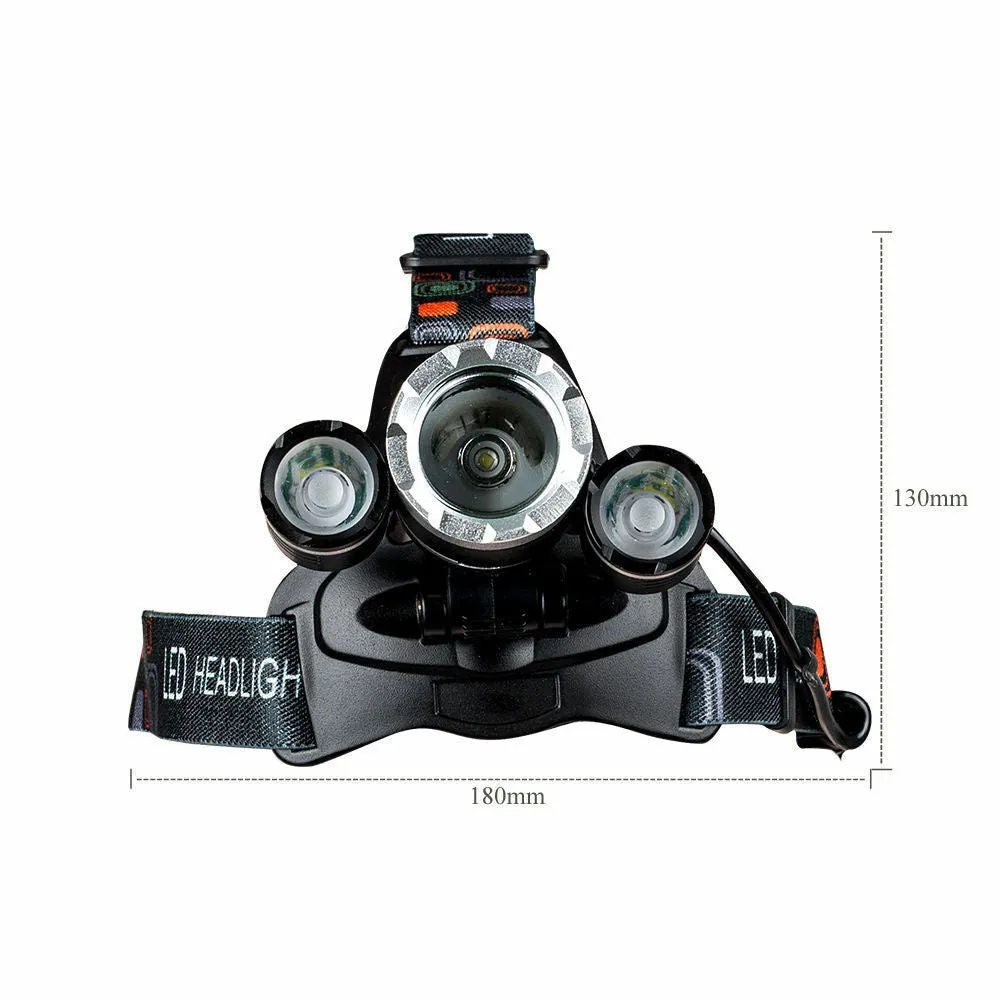 LED Headlamp Rechargeable High Quality 3LED #0837