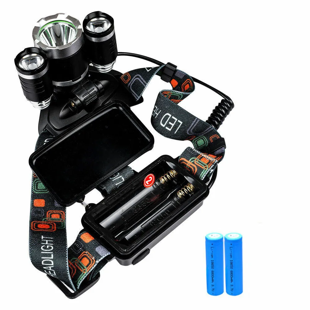 LED Headlamp Rechargeable High Quality 3LED #0837