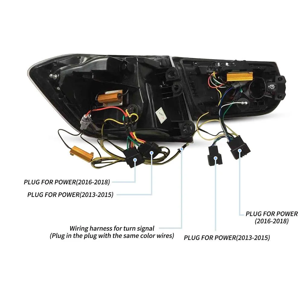 LED Tail Lights Assembly With Sequential Amber Turn Signal For 2012-2019 BMW 3 Series 6th Gen (F30 F35 F80)