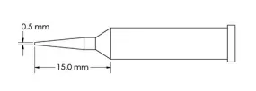 Metcal GT6-CN1505A Sharp Conical Solder Tip, 0.5 x 15mm