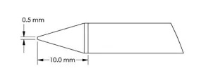 Metcal GTC-CN0005S Conical Solder Cartridge, 0.5 x 10mm